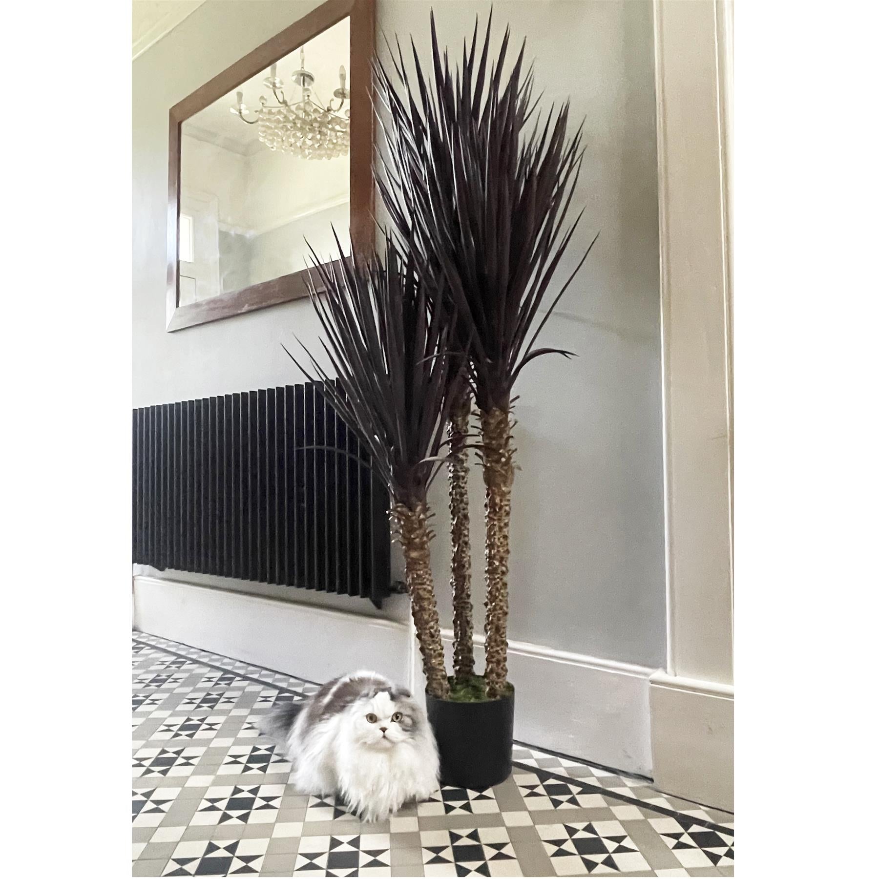 Künstlicher Baum Yucca Tropisch 155cm Hoch XXL Dunkle Yucca