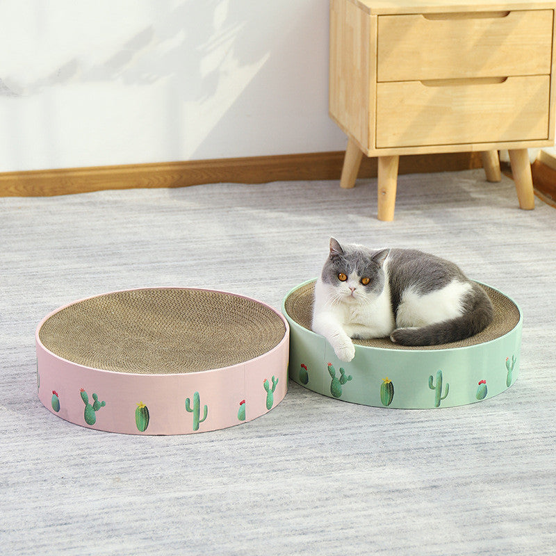 Lit et jouet durables en carton à gratter rond pour chat