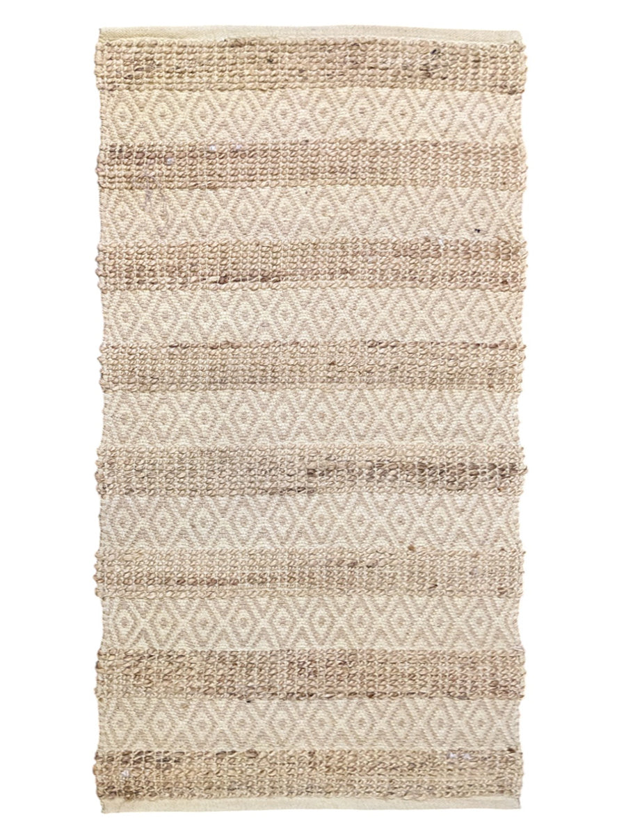 Geflochtener Teppich aus Naturjute – 125 × 73 cm