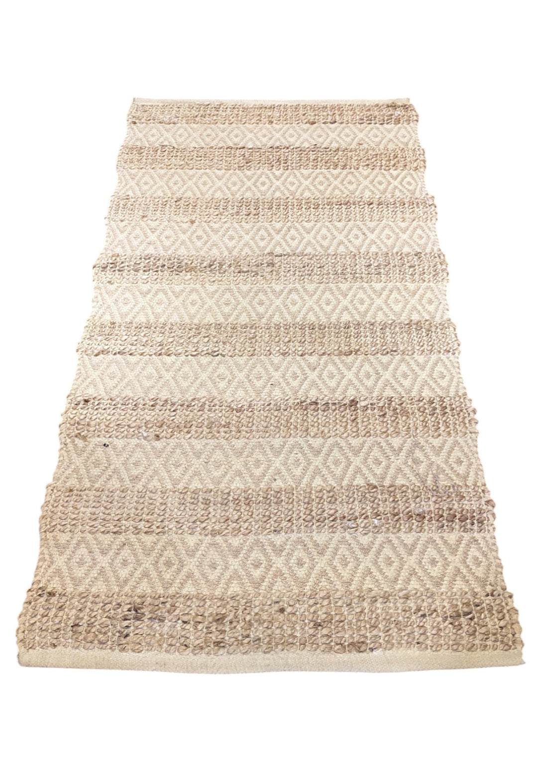 Geflochtener Teppich aus Naturjute – 125 × 73 cm