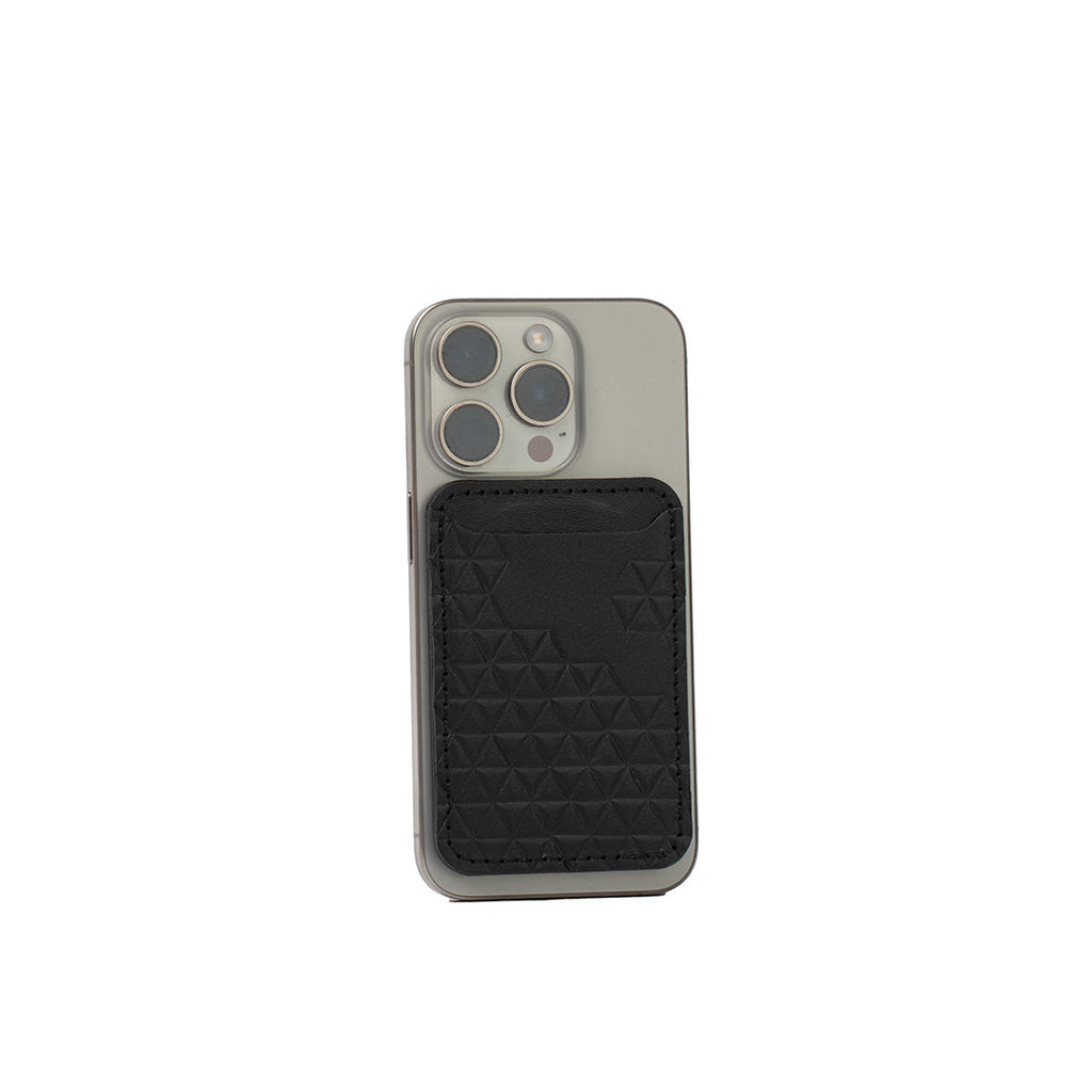 Portefeuille en cuir compatible MagSafe - Diamants